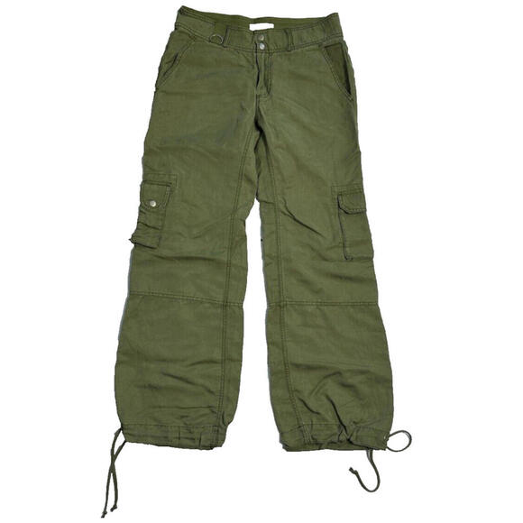 Anthropologie Pants - Anthropologie Linen Blend Cargo Utility Jogger Pants Womens 2 Boho Green NWOT